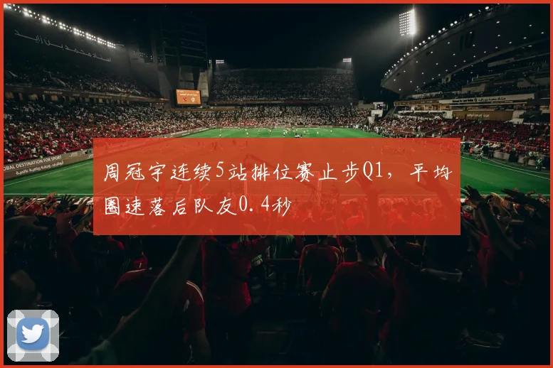 周冠宇连续5站排位赛止步Q1，平均圈速落后队友0.4秒